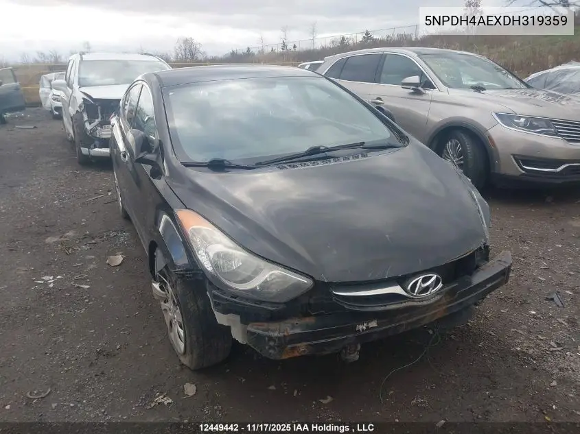 5NPDH4AEXDH319359 2013 Hyundai Elantra Gl