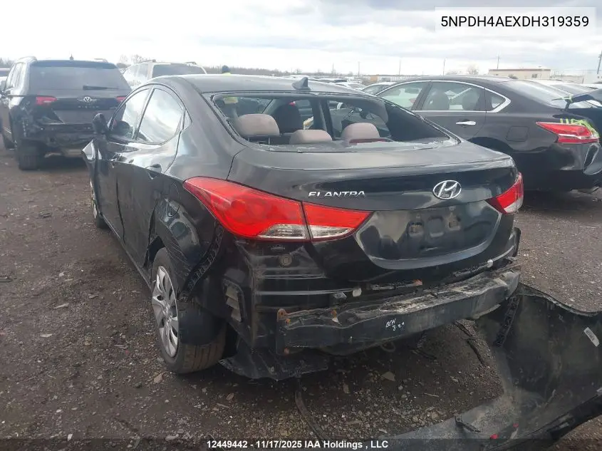 5NPDH4AEXDH319359 2013 Hyundai Elantra Gl