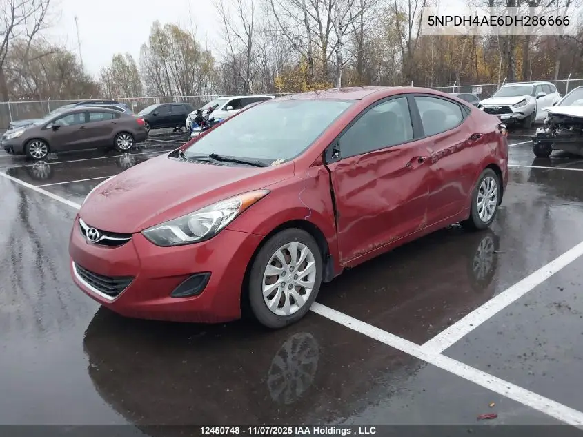 5NPDH4AE6DH286666 2013 Hyundai Elantra Gl