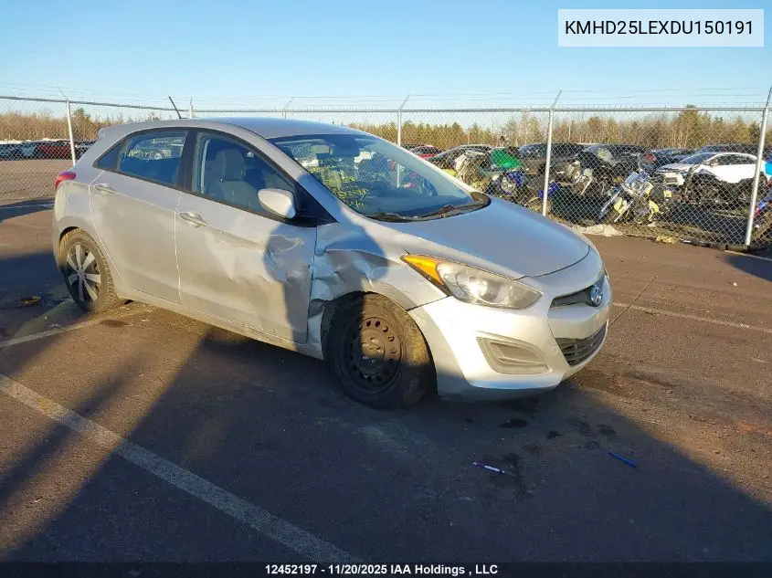 KMHD25LEXDU150191 2013 Hyundai Elantra Gt Gl