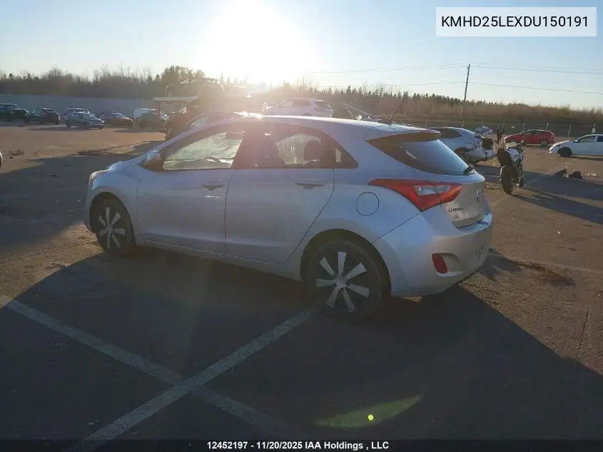 KMHD25LEXDU150191 2013 Hyundai Elantra Gt Gl