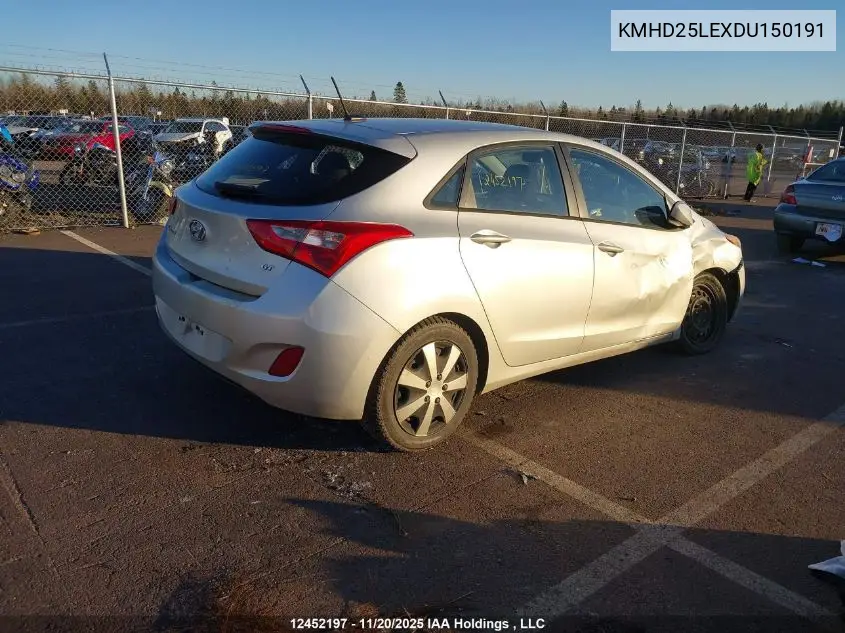 KMHD25LEXDU150191 2013 Hyundai Elantra Gt Gl