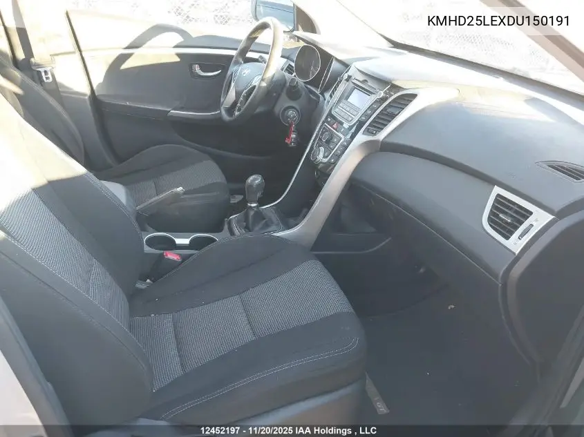 KMHD25LEXDU150191 2013 Hyundai Elantra Gt Gl