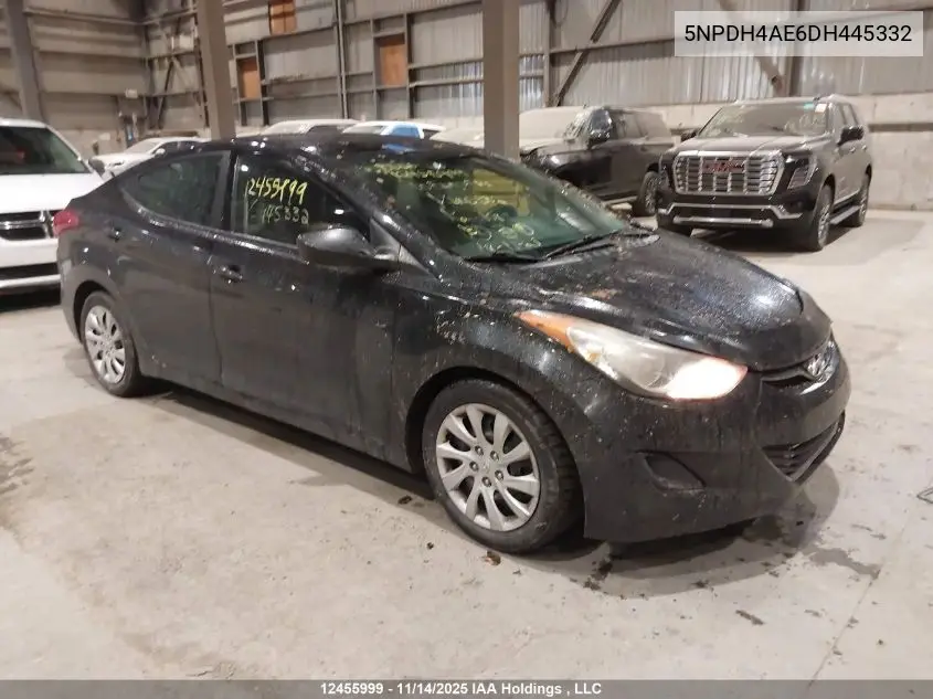 5NPDH4AE6DH445332 2013 Hyundai Elantra