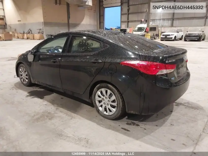 5NPDH4AE6DH445332 2013 Hyundai Elantra
