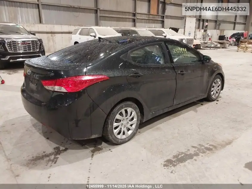 5NPDH4AE6DH445332 2013 Hyundai Elantra