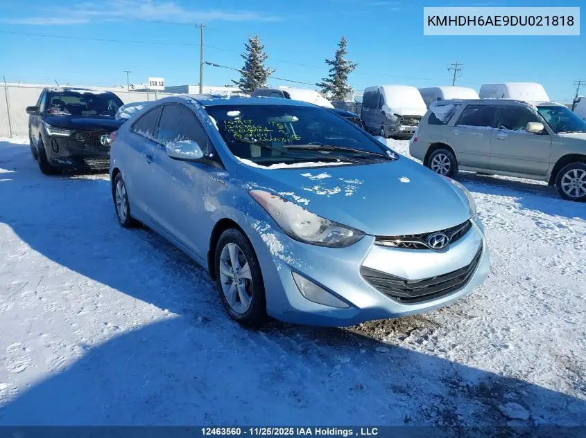 KMHDH6AE9DU021818 2013 Hyundai Elantra Coupe Gs/Se