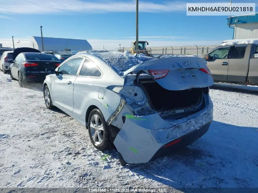 KMHDH6AE9DU021818 2013 Hyundai Elantra Coupe Gs/Se