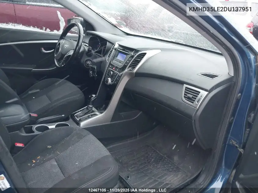 KMHD35LE2DU137951 2013 Hyundai Elantra Gt Gls