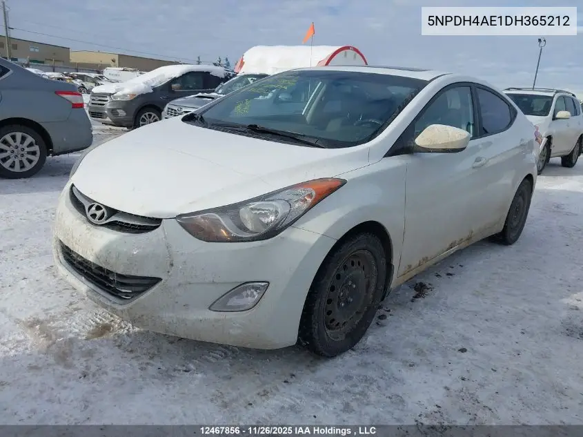 5NPDH4AE1DH365212 2013 Hyundai Elantra Gls