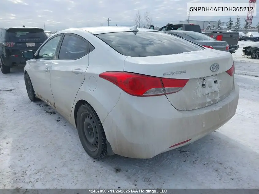5NPDH4AE1DH365212 2013 Hyundai Elantra Gls