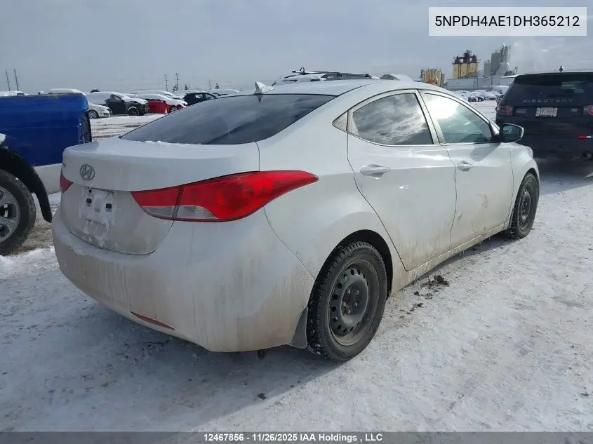 5NPDH4AE1DH365212 2013 Hyundai Elantra Gls