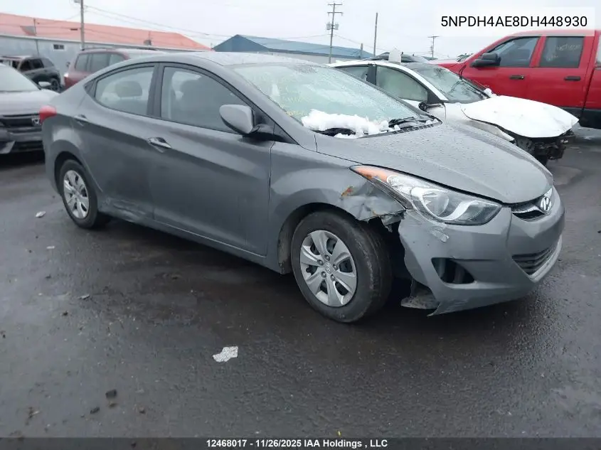 5NPDH4AE8DH448930 2013 Hyundai Elantra L