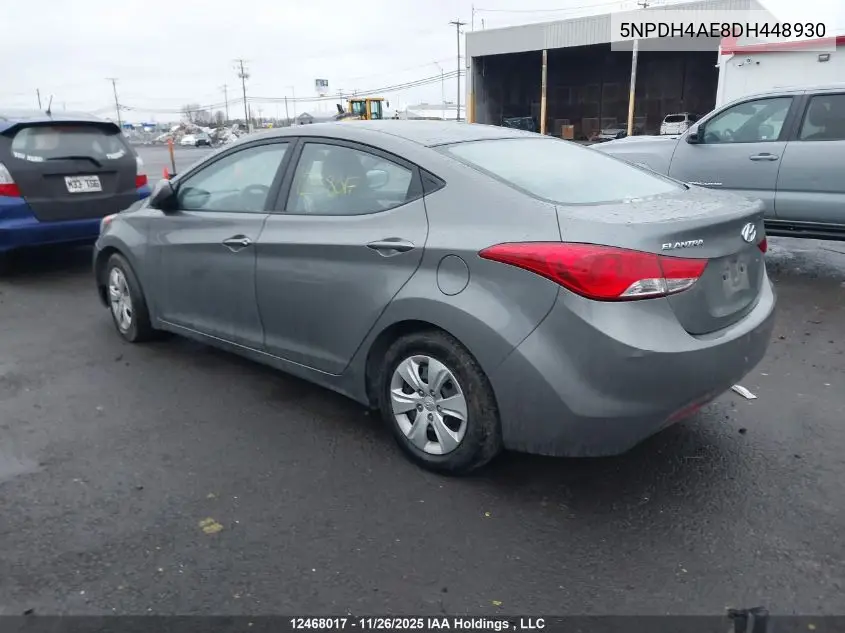 5NPDH4AE8DH448930 2013 Hyundai Elantra L