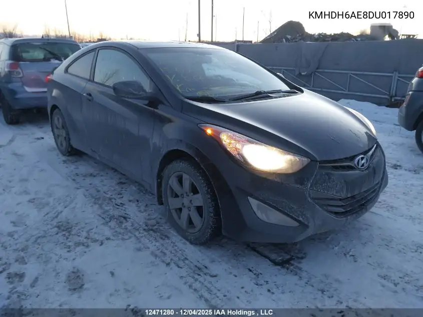 KMHDH6AE8DU017890 2013 Hyundai Elantra Gls