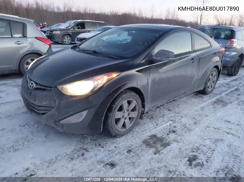 KMHDH6AE8DU017890 2013 Hyundai Elantra Gls
