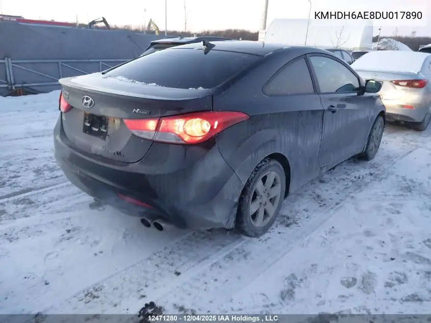 KMHDH6AE8DU017890 2013 Hyundai Elantra Gls