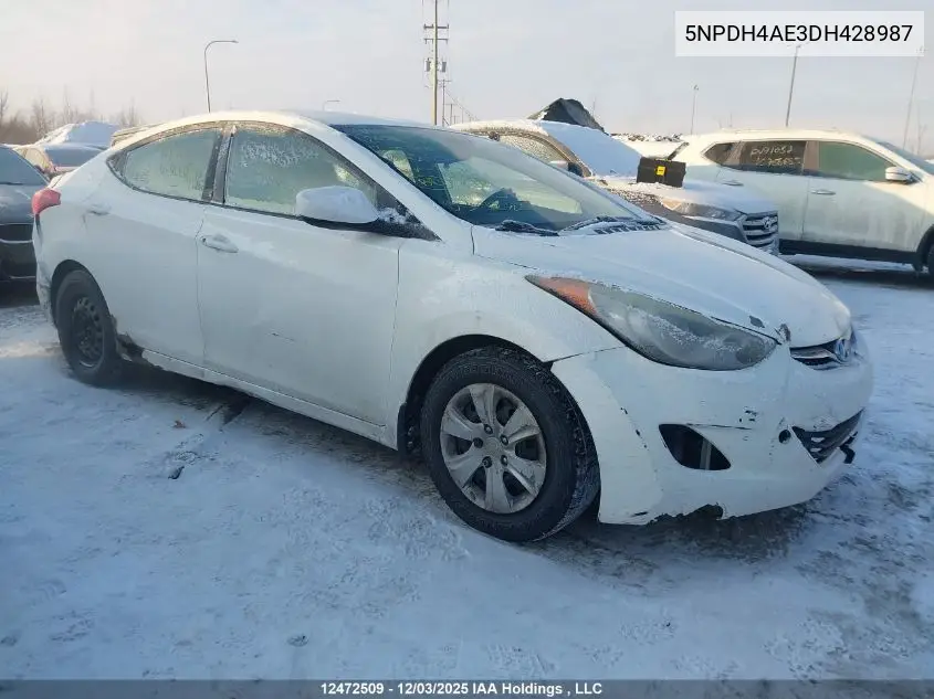 5NPDH4AE3DH428987 2013 Hyundai Elantra L