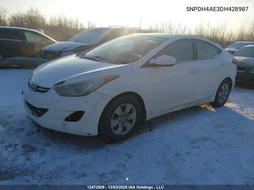 5NPDH4AE3DH428987 2013 Hyundai Elantra L