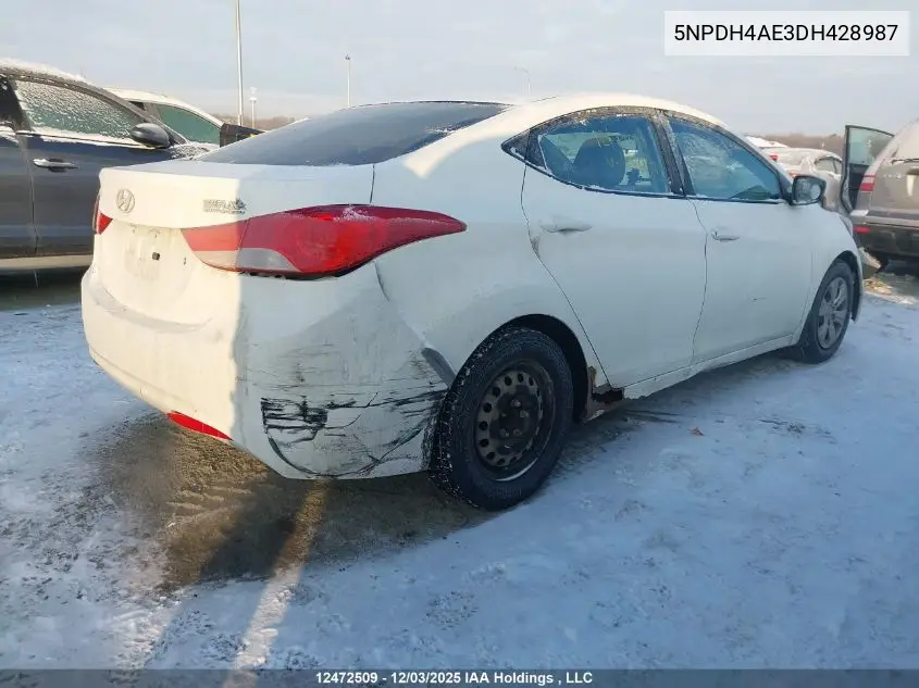 5NPDH4AE3DH428987 2013 Hyundai Elantra L