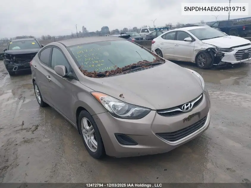 5NPDH4AE6DH319715 2013 Hyundai Elantra