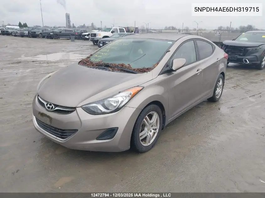 5NPDH4AE6DH319715 2013 Hyundai Elantra