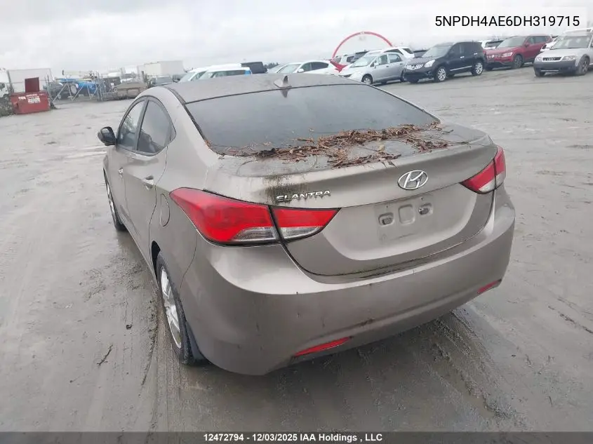 5NPDH4AE6DH319715 2013 Hyundai Elantra