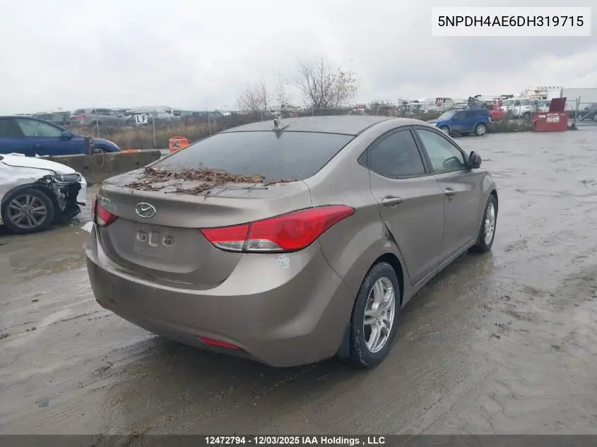 5NPDH4AE6DH319715 2013 Hyundai Elantra