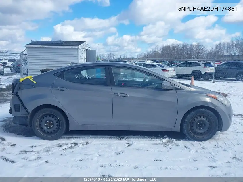 5NPDH4AE2DH174351 2013 Hyundai Elantra Gl