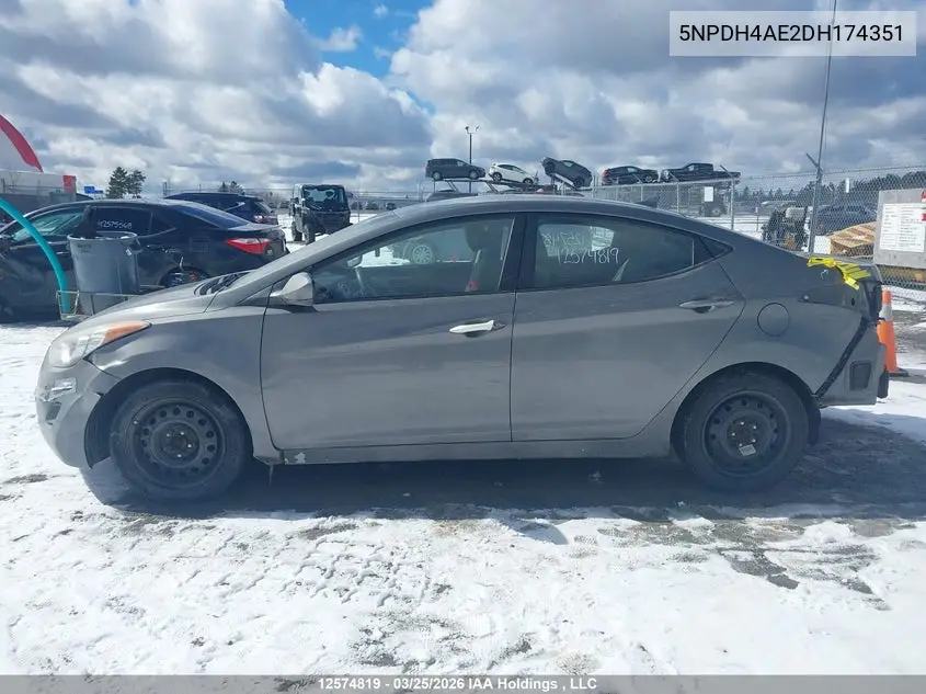 5NPDH4AE2DH174351 2013 Hyundai Elantra Gl