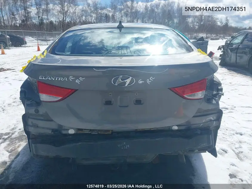 5NPDH4AE2DH174351 2013 Hyundai Elantra Gl