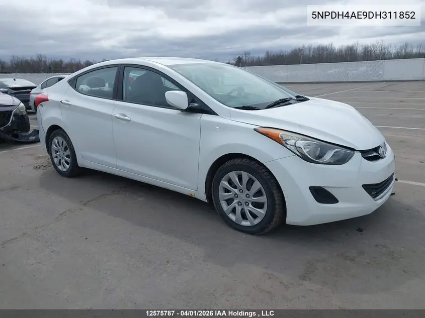 5NPDH4AE9DH311852 2013 Hyundai Elantra Gl
