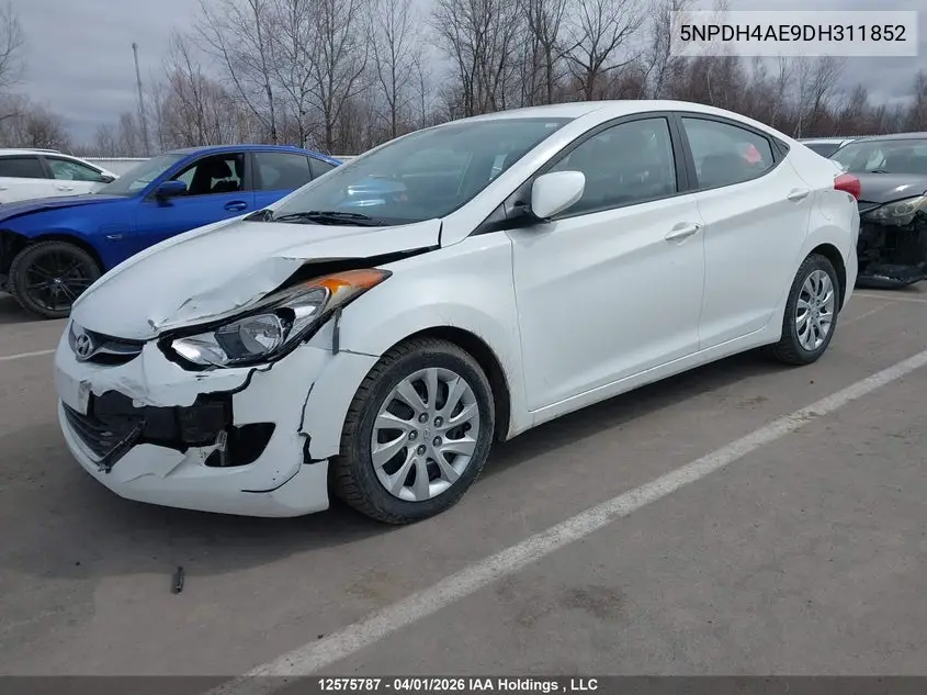 5NPDH4AE9DH311852 2013 Hyundai Elantra Gl