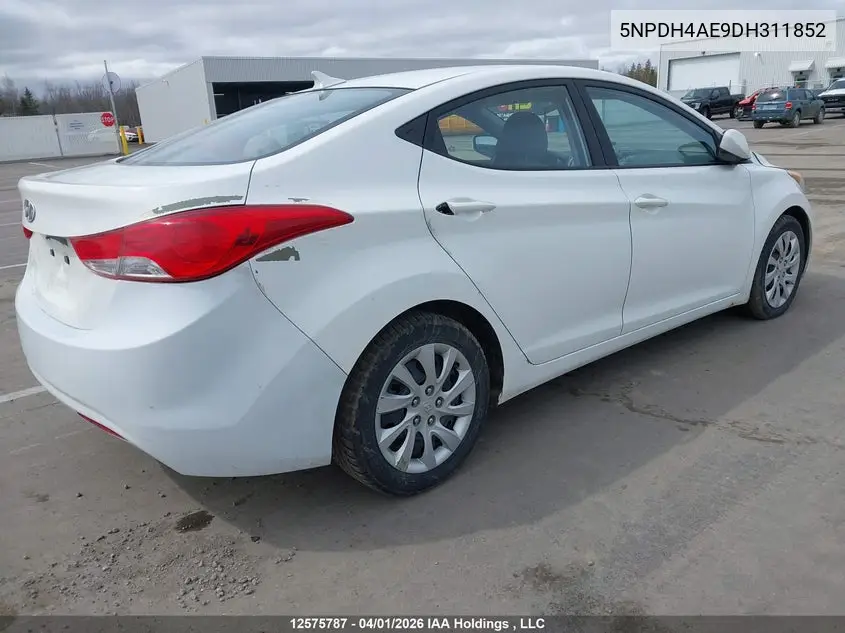 5NPDH4AE9DH311852 2013 Hyundai Elantra Gl