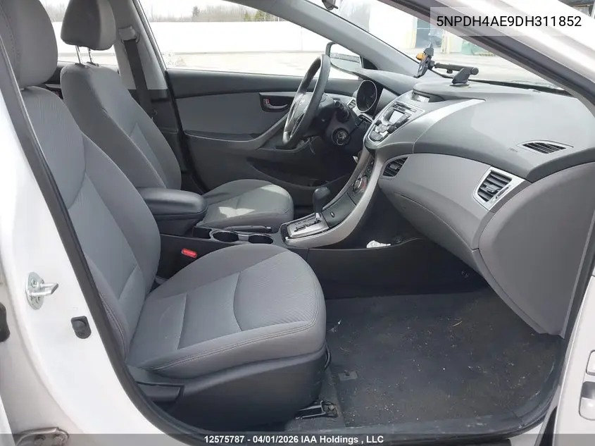 5NPDH4AE9DH311852 2013 Hyundai Elantra Gl