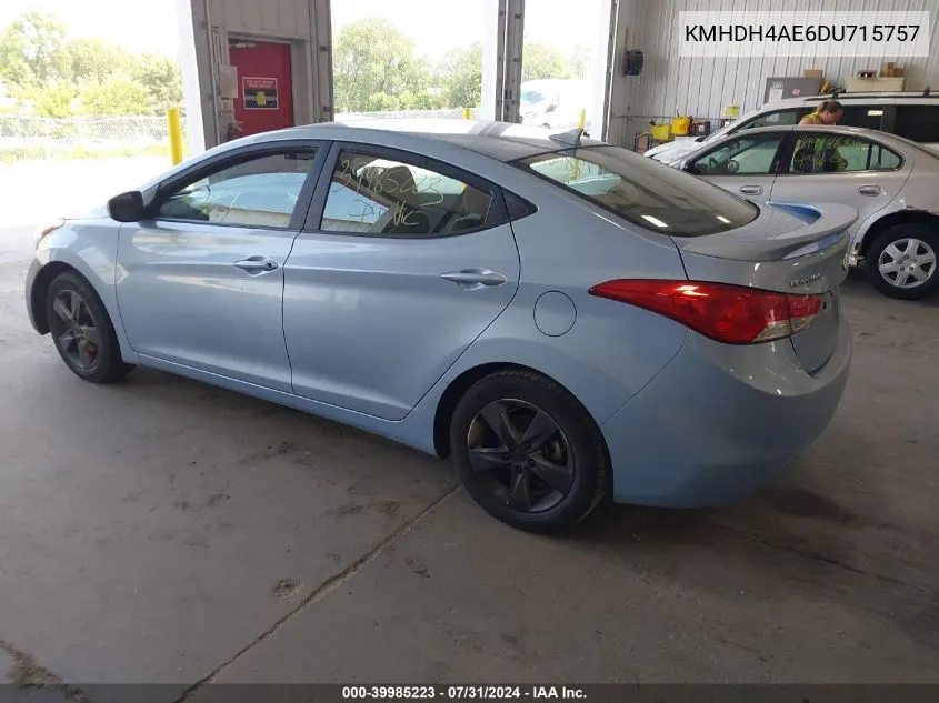 KMHDH4AE6DU715757 2013 Hyundai Elantra Gls