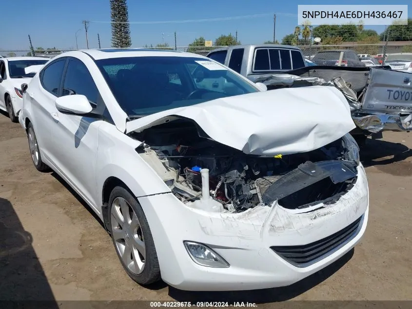 2013 Hyundai Elantra Limited VIN: 5NPDH4AE6DH436467 Lot: 40229675