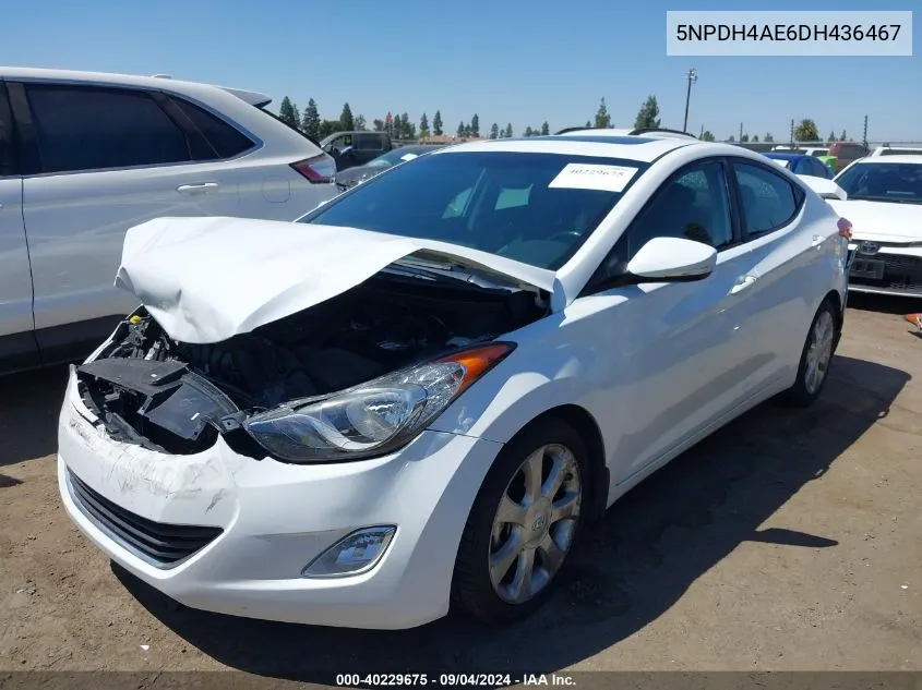 2013 Hyundai Elantra Limited VIN: 5NPDH4AE6DH436467 Lot: 40229675