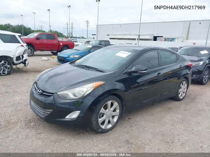 2013 Hyundai Elantra Limited VIN: 5NPDH4AE9DH217969 Lot: 40250153