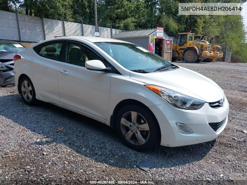 2013 Hyundai Elantra Gls VIN: 5NPDH4AE8DH206414 Lot: 40267468