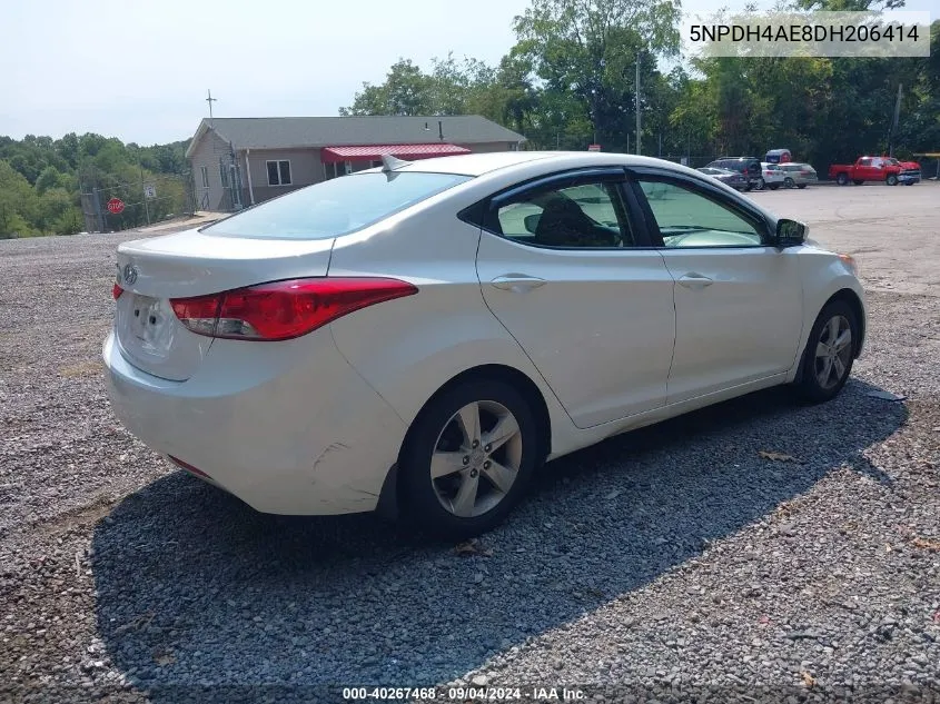 2013 Hyundai Elantra Gls VIN: 5NPDH4AE8DH206414 Lot: 40267468