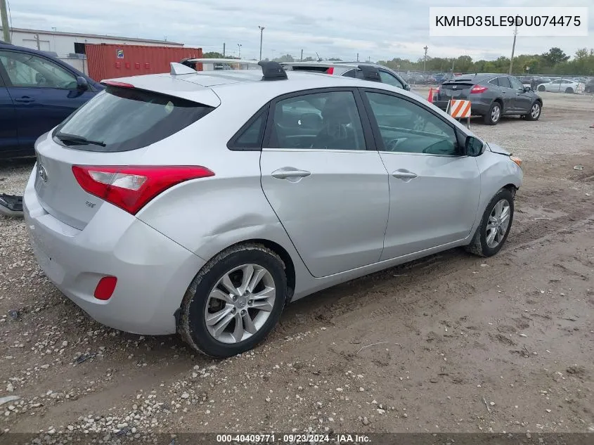 2013 Hyundai Elantra Gt VIN: KMHD35LE9DU074475 Lot: 40409771