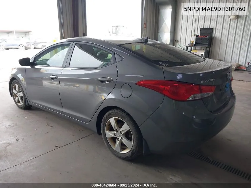 2013 Hyundai Elantra Gls VIN: 5NPDH4AE9DH301760 Lot: 40424604