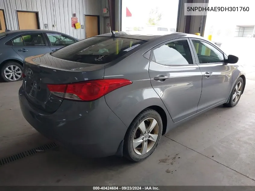 2013 Hyundai Elantra Gls VIN: 5NPDH4AE9DH301760 Lot: 40424604