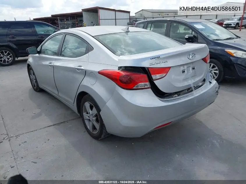 KMHDH4AE4DU586501 2013 Hyundai Elantra Gls
