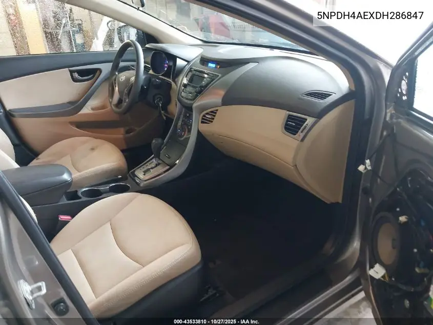 5NPDH4AEXDH286847 2013 Hyundai Elantra Gls