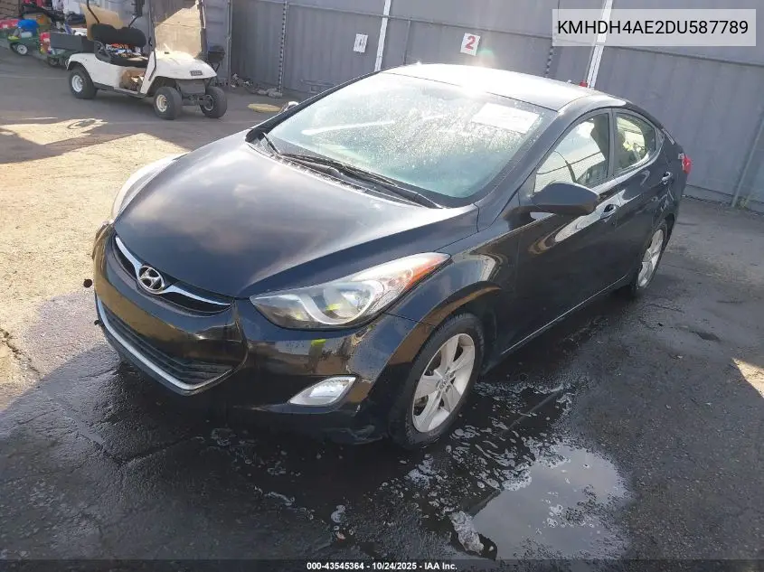 KMHDH4AE2DU587789 2013 Hyundai Elantra Gls