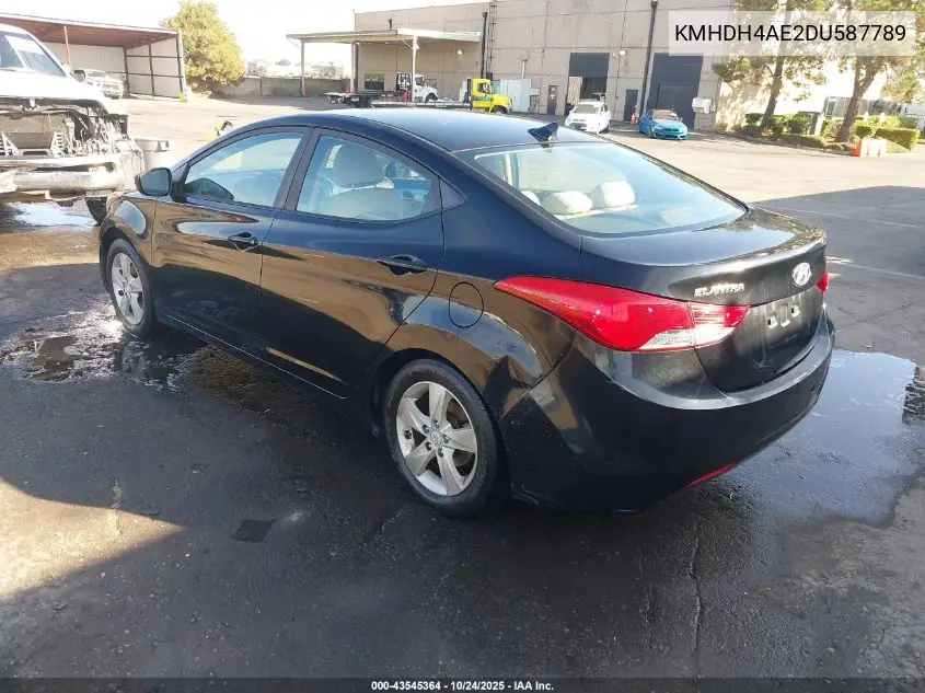 KMHDH4AE2DU587789 2013 Hyundai Elantra Gls