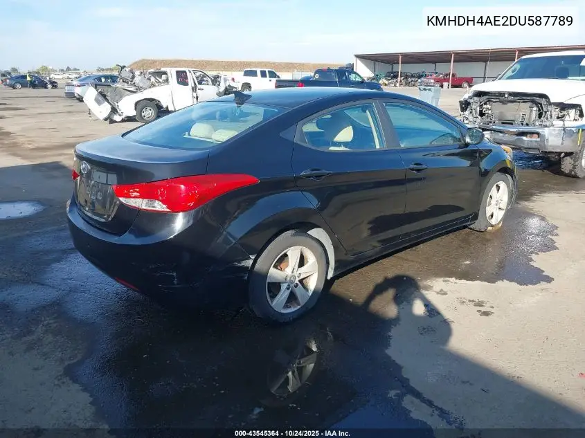 KMHDH4AE2DU587789 2013 Hyundai Elantra Gls