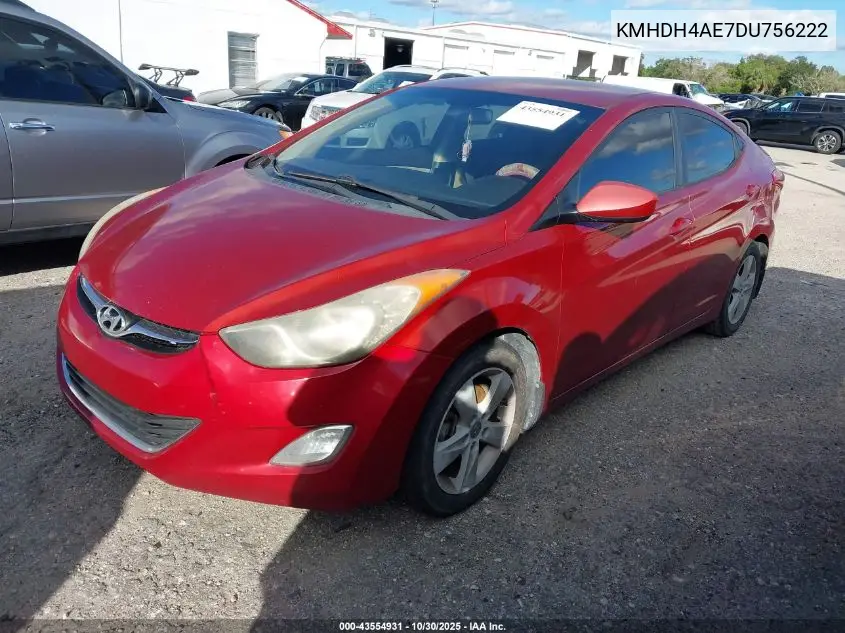 KMHDH4AE7DU756222 2013 Hyundai Elantra Gls